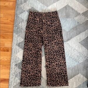 Maeve Leopard Print Wide-Leg Pants